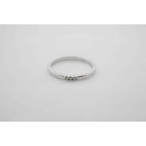 14k White Gold Diamond Ring 0.05 TCW Estate Sale Aurate Womens Size 6.75 VS2 G